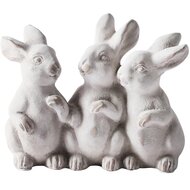 Dekoratief | Trio bunny's, grijs, cement, 18x8x15cm | A250019