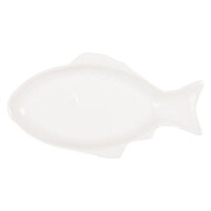 Clayre & Eef | Kom Vis Wit 36x18x4 cm / 375 ml | 6CEBO0199S