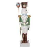 Clayre & Eef | Decoratie Konijn Wit Groen 28x23x96 cm | 5MG0050