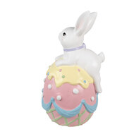 Clayre & Eef | Decoratie Konijn Wit Roze 32x28x55 cm | 5MG0053