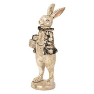 Clayre & Eef | Decoratie Beeld Konijn Beige Zwart 9x10x24 cm | 6PR5097