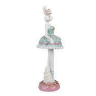Clayre & Eef | Decoratie Konijn Wit Groen 9x8x23 cm | 6PR5153