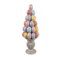 Clayre & Eef | Decoratie Taart Grijs Roze ø 14x40 cm | 6PR5213