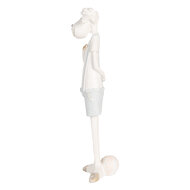 Clayre & Eef | Decoratie Schaap Wit Blauw 6x4x17 cm | 6PR5471