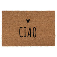 Clayre & Eef | Deurmat Binnen Bruin Zwart 60x40x2 cm | MC258