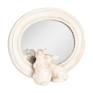 Clayre & Eef | Staande Spiegel Beige 22x5x17 cm | 62S329