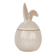 Clayre & Eef | Voorraadpot Deksel Wit 12x12x21 cm | 6CE2012