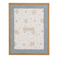 Clayre &amp; Eef   | Fotolijst Blauw Bruin 19x2x24 cm / 15x20 cm | 2F1261L