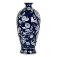 Clayre & Eef | Vaas Blauw Wit ø 21x42 cm | 6CE2087