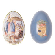 Clayre &amp; Eef   | Decoratie ei Wit Blauw 8x13x8 cm | 6BL0144