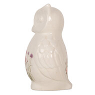 Clayre & Eef | Decoratie Beeld Uil Beige Roze 14x13x22 cm | 6CE1962L