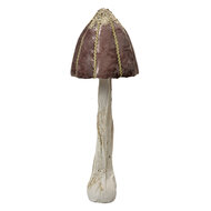 Clayre & Eef | Decoratie Paddenstoel Bruin Goudkleurig ø 15x40 cm | 66170CH