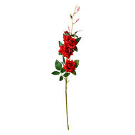 Clayre & Eef | Decoratie tak met bloemen Rood Groen 12x8x83 cm | 5PL0154