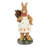 Clayre & Eef | Decoratie Konijn Bruin Wit 5x5x13 cm | 6PR5720