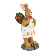 Clayre & Eef | Decoratie Konijn Bruin Wit 5x5x13 cm | 6PR5720