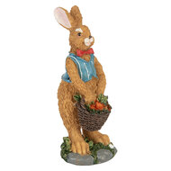 Clayre & Eef | Decoratie Konijn Bruin Blauw 5x5x13 cm | 6PR5721