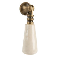 Clayre & Eef | Deurknop Beige Bruin 2x2x7 cm / S2 cm | 66057