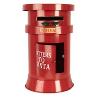 Clayre & Eef | Brievenbus Rood Wit ø 24x38 cm | 6Y5856