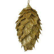 Clayre & Eef | Kerstdecoratie Bloem (set 3) Goudkleurig ø 7x13 cm | 66173GO