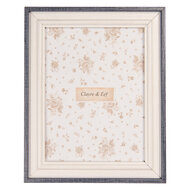 Clayre &amp; Eef   | Fotolijst Wit Blauw 19x2x24 cm / 15x20 cm | 2F1226L