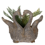 Clayre & Eef | Bloempot Binnen Grijs Bruin 49x27x37 cm | 5MG0058