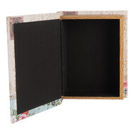 Clayre & Eef | Opbergdoos Beige Blauw (3) 27x22x7 / 22x17x6 / 17x12x4 cm | 66257