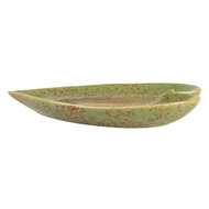 Clayre & Eef | Schaaltje Blad Groen Bruin 15x11x2 cm | 6CE2154