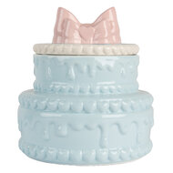 Clayre & Eef | Decoratie pot met deksel Blauw Roze ø 13x15 cm | 6CE2146
