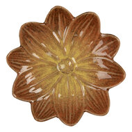 Clayre & Eef | Schaaltje Bloem Oranje Geel ø 14x3 cm | 6CE2157