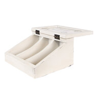 Clayre & Eef | Theedoos klein Wit 18x16x9 cm | 6H2398