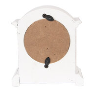 Clayre & Eef | Tafelklok Wit Bruin 13x7x14 cm / 1xAA | 6KL0831