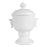 Clayre &amp; Eef   | Voorraadpot Deksel Wit &oslash; 12x17 cm / 125 ml | 6CE2170
