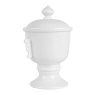 Clayre &amp; Eef   | Voorraadpot Deksel Wit &oslash; 12x17 cm / 125 ml | 6CE2170