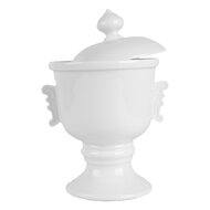 Clayre &amp; Eef   | Voorraadpot Deksel Wit &oslash; 12x17 cm / 125 ml | 6CE2170