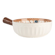 Clayre &amp; Eef   | Schaal Wit Bruin 22x16x6 cm / 500 ml | 6CE2171