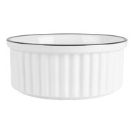 Clayre & Eef | Kom Wit Zwart ø 16x7 cm / 650 ml | 6CEBO0211