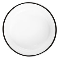 Clayre & Eef | Kom Wit Zwart ø 16x7 cm / 650 ml | 6CEBO0211