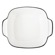 Clayre & Eef | Kom Wit Zwart 15x12x5 cm / 400 ml | 6CEBO0212