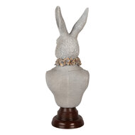 Clayre & Eef | Decoratie Beeld Konijn Grijs Bruin 15x13x39 cm | 6PR5361