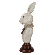 Clayre & Eef | Decoratie Beeld Konijn Grijs Bruin 13x12x39 cm | 6PR5362