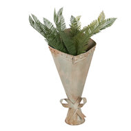 Clayre & Eef | Bloempot Groen Bruin 25x21x50 cm | 6Y5797