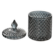 Clayre & Eef | Voorraadpot met deksel Grijs ø 9x14 cm | 6GL4722