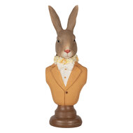 Clayre & Eef | Decoratie Beeld Konijn Bruin Oranje 7x5x19 cm | 6PR5363