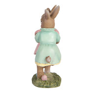 Clayre & Eef | Decoratie Beeld Konijn Beige Roze 8x3x8 cm | 6PR5437