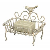 Clayre &amp; Eef   | Zeepbakje Vogel Beige 9x6x14 cm | W40390