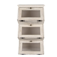 Clayre & Eef | Wandrek Wit Bruin 33x25x61 cm | 5H0732
