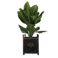 Clayre & Eef | Bloempotten Binnen Set van 2 Zwart Bruin 42x42x51 / 32x32x41 cm | 5Y1293