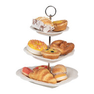 Clayre &amp; Eef   | Etag&egrave;re 2 laags Wit &oslash; 26x31 cm | 6CE2048