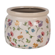 Clayre & Eef | Bloempot Binnen Beige Roze ø 20x15 cm | 6CECFL0001L