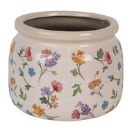 Clayre & Eef | Bloempot Binnen Beige Roze ø 20x15 cm | 6CECFL0001L